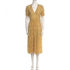 Faithful The Brand Yellow Floral Dress Size M